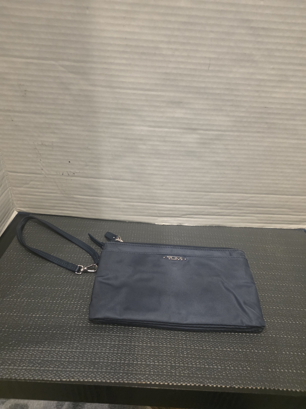 Tumi Navy Voyageur  Double - Zip Wristlet Pouch.